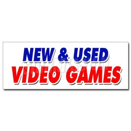 Signmission NEW AND USED VIDEO GAMES DECAL sticker huge sale game retail store, D-24 New And Used Video Games D-24 New And Used Video Games